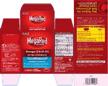 Schiff MegaRed Omega-3 Krill Oil Extra Strength 500 mg - supplement