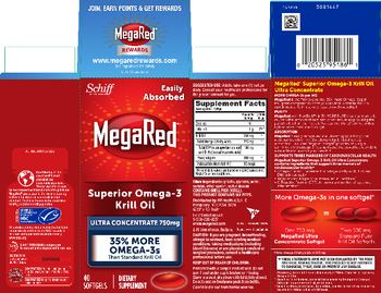 Schiff MegaRed Superior Omega-3 Krill Oil Ultra Concentrate 750 mg - supplement