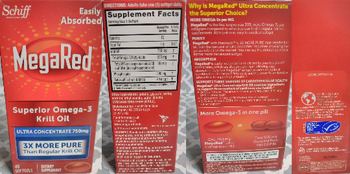 Schiff MegaRed Superior Omega-3 Krill Oil Ultra Concentrate 750 mg - supplement
