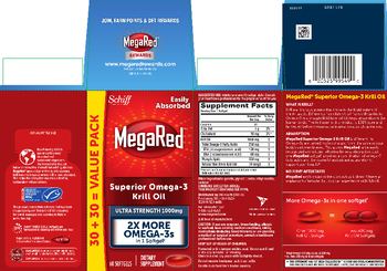 Schiff MegaRed Superior Omega-3 Krill Oil Ultra Strength 1000 mg - supplement