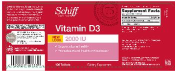 Schiff Vitamin D3 2000 IU - supplement