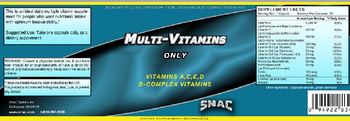 Scientific Nutrition For Advanced Conditioning SNAC Multi-Vitamins Only - supplement