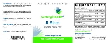 Seeking Health B-Minus - supplement