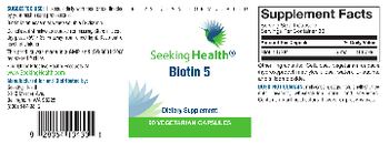Seeking Health Biotin 5 - supplement