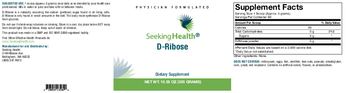 Seeking Health D-Ribose - supplement