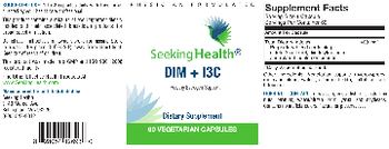 Seeking Health DIM + I3C - supplement