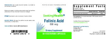 Seeking Health Folinic Acid 800 mcg - supplement