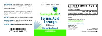 Seeking Health Folinic Acid Lozenge 800 mcg - supplement
