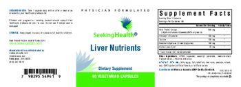 Seeking Health Liver Nutrients - supplement