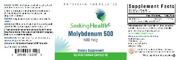 Seeking Health Molybdenum 500 - supplement