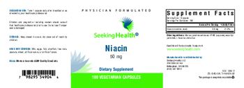 Seeking Health Niacin 50 mg - supplement