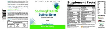 Seeking Health Optimal Detox Chocolate - supplement