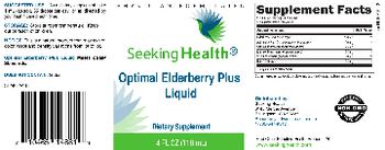 Seeking Health Optimal Elderberry Plus Liquid - supplement