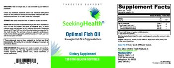 Seeking Health Optimal Fish Oil - supplement