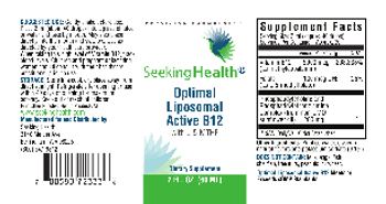 Seeking Health Optimal Liposomal Active B12 With L-5-MTHF - supplement
