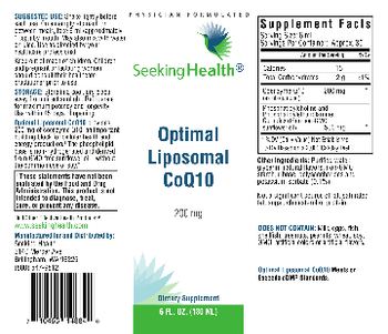 Seeking Health Optimal Liposomal CoQ10 200 mg - supplement