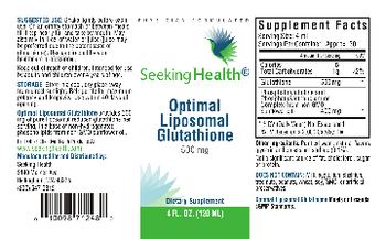 Seeking Health Optimal Liposomal Glutathione 500 mg - supplement