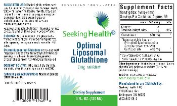 Seeking Health Optimal Liposomal Glutathione Original Mint - supplement