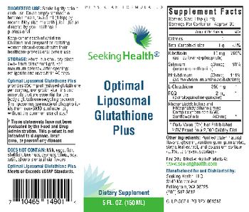 Seeking Health Optimal Liposomal Glutathione Plus - supplement