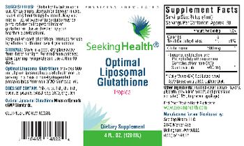 Seeking Health Optimal Liposomal Glutathione Tropical - supplement