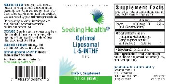 Seeking Health Optimal Liposomal L-5-MTHF 1 mg - supplement