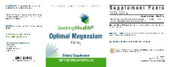 Seeking Health Optimal Magnesium 150 mg - supplement