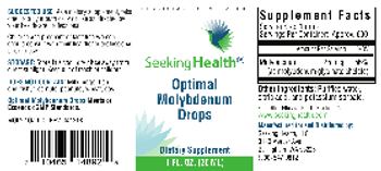 Seeking Health Optimal Molybdenum Drops - supplement