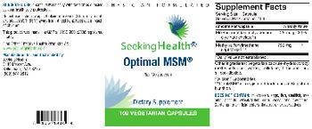 Seeking Health Optimal MSM Plus Molybdenum - supplement