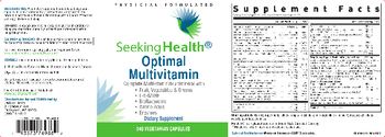 Seeking Health Optimal Multivitamin - supplement