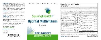 Seeking Health Optimal Multivitamin Chewable - supplement