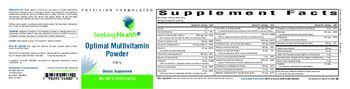 Seeking Health Optimal Multivitamin Powder Cherry - supplement