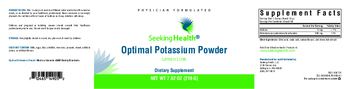 Seeking Health Optimal Potassium Powder Lemon-Lime - supplement