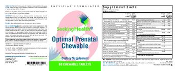 Seeking Health Optimal Prenatal Chewable - supplement