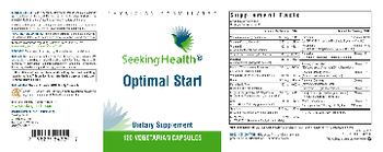 Seeking Health Optimal Start - supplement