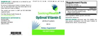 Seeking Health Optimal Vitamin E 400 IU - supplement