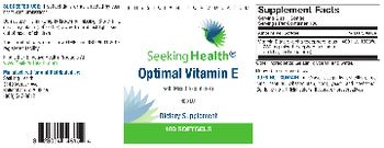 Seeking Health Optimal Vitamin E With Mixed Tocopherols 400 IU - supplement