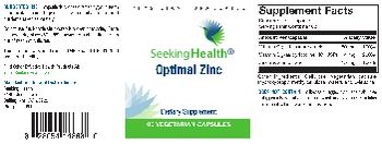 Seeking Health Optimal Zinc - supplement