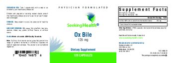 Seeking Health Ox Bile 125 mg - supplement