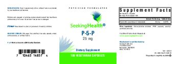 Seeking Health P-5-P 25 mg - supplement