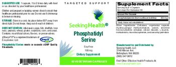 Seeking Health Phosphatidyl Serine 100 mg - supplement