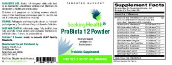 Seeking Health ProBiota 12 Powder - probiotic supplement
