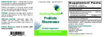 Seeking Health ProBiota Rhamnosus - probiotic supplement