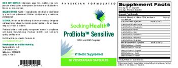 Seeking Health ProBiota Sensitive - probiotic supplement