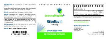 Seeking Health Riboflavin 400 mg - supplement