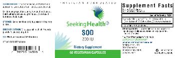 Seeking Health SOD 300 IU - supplement