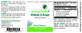 Seeking Health Vitamin A Drops 1,507 mcg RAE - supplement