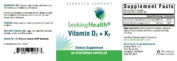 Seeking Health Vitamin D3 + K2 - supplement
