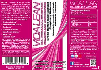 SEI Nutrition Vidlean Raspberry Flavor - supplement