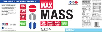 SEI Pharmaceuticals Max Mass Vanilla - supplement