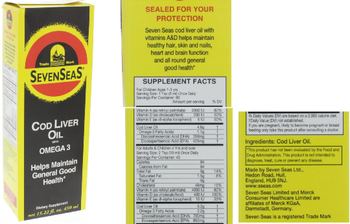 Seven Seas Cod Liver Oil with Omega 3 - supplement